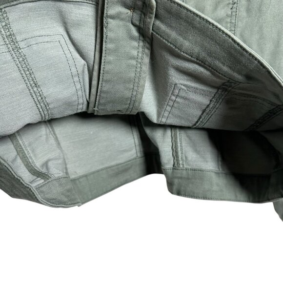 Soft Surroundings Womens Medium Green Embroidered Button Utility Jacket Pocket - Picture 7 of 11